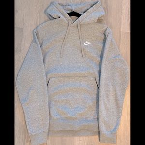 Mens Nike club hoodie | grey | size: Small
